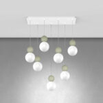 COTTAGE 1228 S7R SOSPENSIONE DI TOP LIGHT 7 LUCI SU BASE RETTANGOLARE 4 FINITURE DIFFERENTI - immagine 11