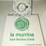 Faretto da incasso in vetro di murano LA MURRINA quadrato foglia bianca  GU.10