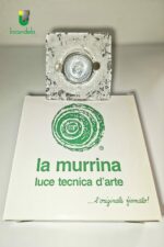 Faretto da incasso in vetro di murano LA MURRINA quadrato foglia bianca  GU.10