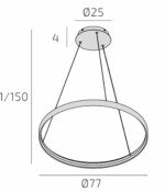 MALIKA Sospensione di Top Light ø60 CCT SWITCH  in due colori. - immagine 3