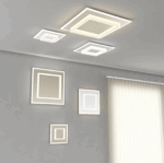 WISH Plafoniera moderna di Top light 1223 LED CCT SWITCH metallo in 3 dimensioni e 2 finiture