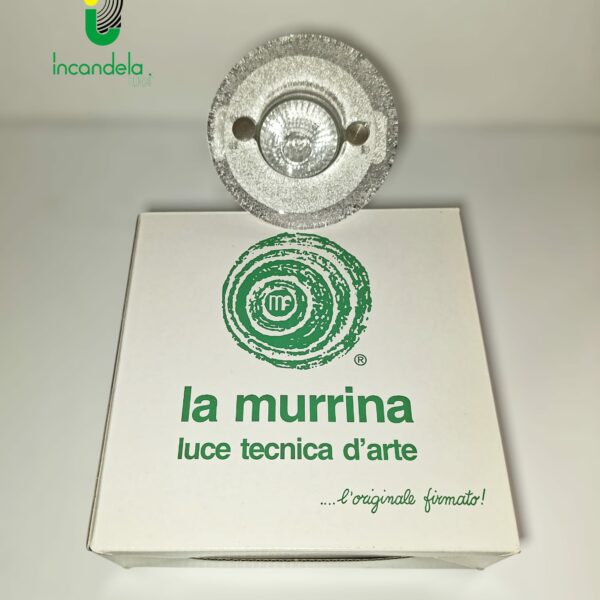 Faretto da incasso in vetro di murano LA MURRINA rotondo graniglia bianca