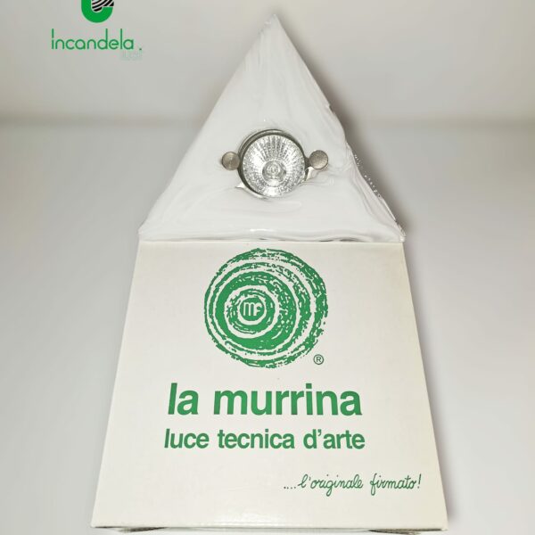 102 Faretto da incasso in vetro di murano LA MURRINA triangolare foglia bianca GU10