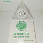 102 Faretto da incasso in vetro di murano LA MURRINA triangolare graniglia trasparente GU.10