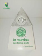 102 Faretto da incasso in vetro di murano LA MURRINA triangolare graniglia trasparente GU.10