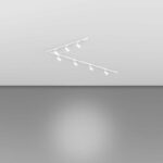 Binario Top Light MONO YARIKIT 300L GU10 LED spot soffitto orientabili moderni in 2 colori - immagine 5