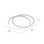 Mercury plafoniera moderda di Top Light ø60 LED CCT SWITCH - immagine 7