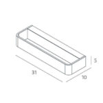 Smart Applique rettangolare di Top Light LED 31W disponibile in due colorazioni - immagine 2