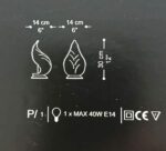 Fenice/P1 Lume in vetro di Murano di La Murrina decoro Graniglia bianca montatura oro satinato 1 x E14. - immagine 4