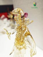 Coppia di Goldoniane Dama e Cavaliere in vetro di Murano cristallo decoro oro - immagine 8