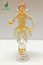 Coppia di Goldoniane Dama e Cavaliere in vetro di Murano cristallo decoro oro - immagine 7