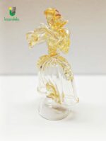 Coppia di Goldoniane Dama e Cavaliere in vetro di Murano cristallo decoro oro - immagine 5