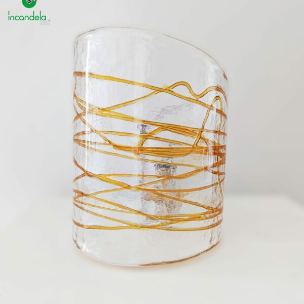 602 Lume in vetro di Murano di La Murrina Grafito topazio Montatura oro