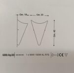 668/Ap30 Applique in vetro di murano di La Murrina decoro grafito topazio, montatura oro - immagine 3