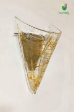 668/Ap30 Applique in vetro di murano di La Murrina decoro grafito topazio, montatura oro - immagine 2