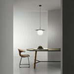 CHAPLIN  Sospensione Led(E27) 45 cm in Vetro in due colori