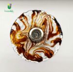 628 PLAFONIERA DI LA MURRINA CRISTALLO DECORO TOPAZIO Ø 28 CM - immagine 3