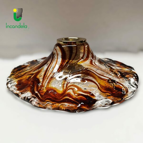 628 PLAFONIERA DI LA MURRINA CRISTALLO DECORO TOPAZIO Ø 28 CM