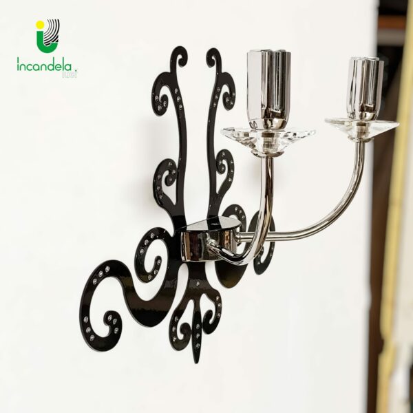 131 Applique di Gibas in ferro battuto e strass 2 x E14