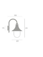 Zoe 447/06 - Applique in basso E27 in resina - Sovil - immagine 2