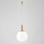 Hera Sospensione in vetro Bianco colore oro - immagine 3