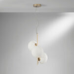 RIPPLE Sospensione 3 sfere Led(E27) 32.5 cm in Vetro in due colorazioni - immagine 2