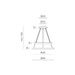 KRIZIA Sospensione GEA LUCE Alluminio Acrilico LED 3000K D. 58 a 2 Anelli - immagine 4