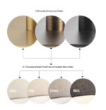 Nemia piantana struttura in metallo nero e paralume in tessuto LED 15W E27 - immagine 2