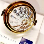 Vega faretto da incasso in cristallo Swarovski montatura dorata