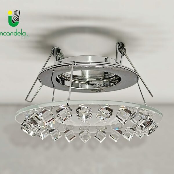 Alba faretto da incasso in cristallo Swarovski montatura cromo