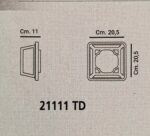 Art. 21111 Lampada da parete/soffitto di Ismos nero policarbonato  IP44 - immagine 3