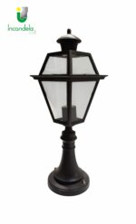 12553 lanterna di Ismos da pilastro Nero 1 luce x E27