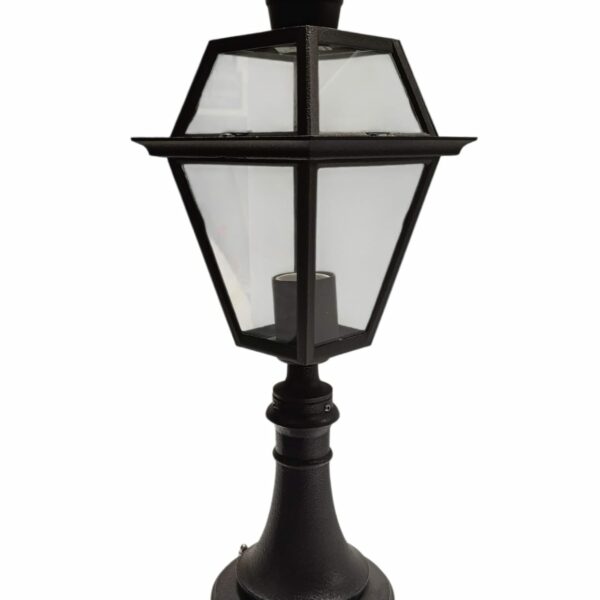12553 lanterna di Ismos da pilastro Nero 1 luce x E27
