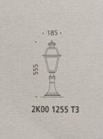 12553 lanterna di Ismos da pilastro Bianco 1 luce x E27 - immagine 3