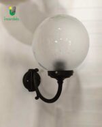 14085 Applique da esterno in vetro di Ismos 1 luce x E27 nero