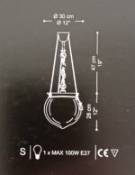 Eloisa sospensione di La Murrina vetro ambra montatura nikel 1 luce E.27 - immagine 4