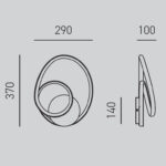 DIVA Applique GEA LUCE – Alluminio LED 3000K disponibile in tre colori - immagine 2