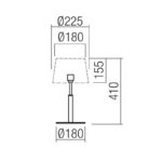 NEMIA LAMPADA DA TAVOLO DI REDO GROUP - ORO OPACO - immagine 2
