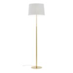 Nemia piantana struttura in metallo oro opaco e paralume in tessuto LED 15W E27