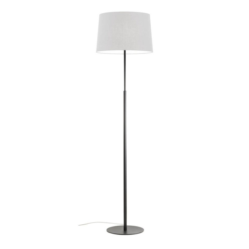 nemia-lampada-da-terra-struttura-in-metallo-e-paralume-in-tessuto-15w-e27 Nemia piantana struttura in metallo nero e paralume in tessuto LED 15W E27 - immagine 1