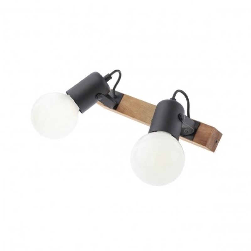 seinavalgusti_redo_01-2416 TAFFI applique metallo e legno LED - immagine 1