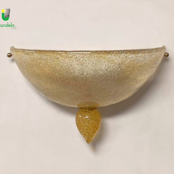 Turandot applique di La Murrina vetro ambra graniglia 1 luce R7s