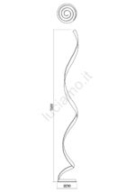 TORSION Lampada da terra LED dimmerabile 24W disponibile in tre colori - immagine 5