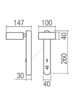 SADES Lampada da parete di Redo Group  LED/6W/230V CRI 90 USB + USB Type c - immagine 5