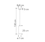 KRUK Sospensione Cilindrica Led(GU10) In Cemento disponibile in due colori - immagine 2