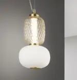 TOTEM Lampadario a Sospensione 18W 196 cm In Vetro