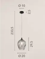 Majesty Sospensione Pendente ø20 cm colore Grigio - immagine 2