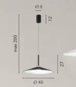 KHAN Sospensione CCT In Vetro disponibile in 4 colori - immagine 4