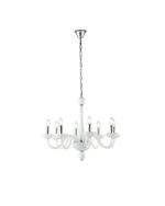 ALFIERE Lampadario 8 Luci Led (E14) 74 cm In Vetro disponibile in due colori - immagine 8