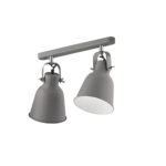 Lampada da parete LEGEND GREY 2 Luci Led(E27) 26 cm in Metallo